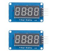 Kueohse 2X Module D'Affichage LED TM1637 4 Bits pour, Tube D'Horloge à Anode Rouge à 7 Segments de 0,36 Pouce et Carte de Pilote 4 Séries