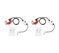 Kueohse 2X Moteur de Vibration Électrique 60 W DC24 V avec Contrôleur de Vitesse, Moteur Sans Balais à Grande Vitesse en Alliage, Vibrateur de Béton 4000 Tr/Min