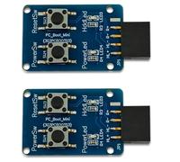Kueohse 2X PC-Boot-Mini Carte de Test de Démarrage de la Carte Mère Bouton Marche/Arrêt PC 9 Broches pour Carte Mère PC