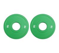 Kueohse 2X Plaques de Gymnastique de Type Mini, Plaques de Poids D'Haltères, Plaques de Poids Fractionnaires en Caoutchouc, Ouverture Supplémentaire 50,4 mm 1,0 Kg