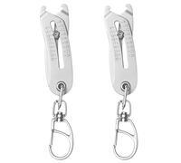Kueohse 2X Porte-Clés Portable de Vérification Précise de la Taille Du Filetage, Identificateur de Boulon et D'Écrou, Jauge de Taille, Recherche Précise de la Taille Du Boulon, Porte-Clés