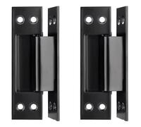 Kueohse 2X Porte Dissimulée de 4 Pouces avec Porte en Bois Dissimulée en Acier Inoxydable, Porte Dissimulée et Charnière, Charnière Cachée, Noir