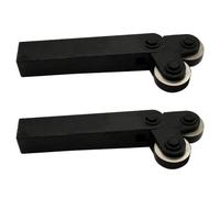 Kueohse 2X Porte-Outil de Coupe de Tour en Acier Couteau de Moletage + Roue de Moletage 1.0Mm HSS Trou Intérieur Roue de Gaufrage