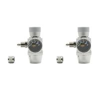 Kueohse 2X Régulateur de CO2 pour Aquarium, Manomètre 2000 Psi pour Tube D'Aspiration de 6 mm, 5/8-18UNF