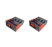 Kueohse 2X Régulateur de Température Numérique MH1210W AC90-250V 10A 220V Régulateur de Thermostat avec Capteur, Contrôle de Refroidissement de Chauffage