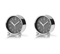 Kueohse 2X Réveil sans Tic-, Horloge de Chevet Silencieuse de 4 Pouces pour Les Gros Dormeurs, Horloge Analogique à Piles, pour Le Bureau à Domicile