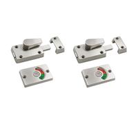 Kueohse 2X Serrure à Indicateur de Loquet, Indicateur de Verrouillage, Indicateur de Séparation avec Indicateur D'Occupation, Serrure à Loquet de Porte de Cabine de Toilettes