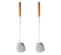 Kueohse 2X Spatule Wok, Spatule 17 Pouces pour Wok, Spatule Wok en Acier Inoxydable