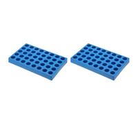 Kueohse 2X Support de Flacons pour Flacons D'Échantillonneur Automatique, Support de Plateau de Flacons, Support de Flacons Empilable à 40 Puits pour Tubes à Essai, 10 ML, Bleu