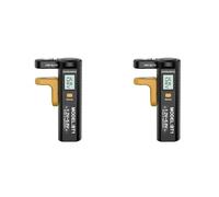 Kueohse 2X Testeur de Batterie Numérique avec Écran LCD AA/AAA/C/D/9 V/1,5 V, Détecteur de Capacité de Pile Bouton