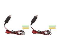 Kueohse 2X USB 5V à 3V LR03 AAA Dummy Batterie Eliminators Câble pour Télécommande Radio LED Lumière 1m