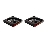 Kueohse 2X Ventilateur de Boîtier PC Star Ring 140 mm 5 V 3 Broches ARGB Effet de Lumière Miroir Cyclique Lian PWM 650 à 1800 TR/Min Ventilateur de Refroidissement Noir B