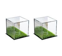 Kueohse 2X Vitrine de Présentation de Balles de Golf, Vitrine Carrée de Présentation de Balles de Golf, Boîte Commémorative, Boîte de Rangement en Miroir Acrylique