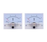 Kueohse 2X Voltmètre DC de Type Pointeur, Mètre de Panneau de Tension Analogique Mécanique 85C1 DC 0-15V