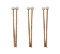Kueohse 3 Paire de en Feutre de Batterie avec Manche en Bois pour Accessoires D'Instruments à Percussion