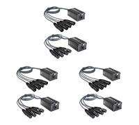 Kueohse 3 Paire XLR Mâle/ 4 Canaux Serpent 3 Broches XLR/vers Ethercon RJ45 Cat5/Cat6 Ethernet Extender pour Scène en Direct, Noir