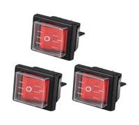 Kueohse 3 PC 36 X 29 mm SPST 4 Broches Interrupteur à Bascule Étanche pour Aspirateurs Industriels avec Couvercle Étanche