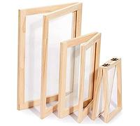 Kueohse 3 PièCes Papier en Bois Papier Moule Faisant éCran Kit 3 Cadres de Taille pour Bricolage Papier Artisanat 12.7X17.8Cm 19.8X24.8Cm 24.8X33.0Cm