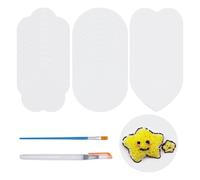 Kueohse 30 Pcs Mousse Texture Papier 3D Dessin Magique Toile Éponge avec Pinceau à Eau pour la Peinture Acrylique Bricolage Dessin 3D