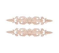 Kueohse 33 cm x 6 cm Autocollants sculptés Bandes Coin Appliques Long Cadre Creux Meubles Sculpture sur Bois Figurines