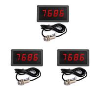 Kueohse 3X 9999RPM Tachymètre Compteur de Comptage LED Numérique DC 8-24V Jauge Compteur de Vitesse avec Interrupteur de Capteur à Aimant Hall NPN 5V