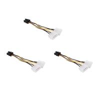 Kueohse 3X A Adaptateur de Câble de Connecteur d'alimentation de Carte Graphique Pci-E Dual IDE à 4 Broches à 6 Broches