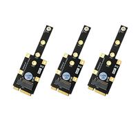 Kueohse 3X Adaptateur de Clé Mini PCI-E vers M.2 M Mini PCIExpress vers NVME SSD Convertisseur Riser Board Carte D'Extension pour 2230 2242 2260 2280