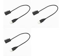 Kueohse 3X Adaptateur USB 35CM PC 6P+7P CD DVD Rom Convertisseur SATA vers USB 2.0 Slimline Sata 13 Pin Drive Cable pour PC Portable Notebook