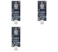 Kueohse 3X Carte Adaptateur NGFF Key-B vers USB 3.0 avec Emplacement SIM, Module WWan, Carte Adaptateur de Test, Prend en Charge Les Cartes Réseau 3G/4G/5G