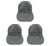 Kueohse 3X Housse de Siège de Tracteur pour Tondeuse à Gazon Autoportée Universelle, Pochette de Rangement Rembourrée pour Coussin de Confort, Taille Moyenne (Gris)