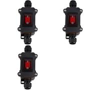 Kueohse 3X Interrupteur de Type Navire Extérieur Étanche à la Pluie et à l'eau IP65 Alimentation 220 V Interrupteur Intermédiaire Connecteur Électrique Haut de Gamme