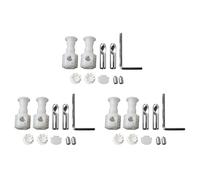 Kueohse 3X Kits de Fixation pour Toilettes Suspendues Vis de Fixation Boulons de Fixation Mural Universel Boulons de Fixation pour Siège de Toilette de Vis