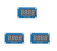 Kueohse 3X Module D'Affichage LED TM1637 4 Bits pour, Tube D'Horloge à Anode Rouge à 7 Segments de 0,36 Pouce et Carte de Pilote 4 Séries