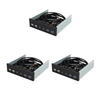 Kueohse 3X Panneau Interne du Boîtier de L'Ordinateur de Bureau de 5,25 Pouces HUB USB 2 Ports USB 3.0 et 2 Ports USB 2.0 avec Connecteur Audio à 20 Broches du Port Audio HD