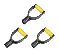 Kueohse 3X Poignée de Pelle en Plastique pour Pelle en D, Manche de Pelle à Neige de 32 mm de Diamètre Intérieur, Creusement de Pelle à Neige (Jaune)