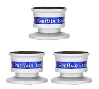 Kueohse 3X Pointes D'Isolation de Haut-Parleur Patins de Base de Haut-Parleur avec Base Antidérapante en Aluminium Anti-Vibration pour Amplificateur de Platine A
