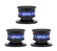 Kueohse 3X Pointes D'Isolation de Haut-Parleur Patins de Base de Haut-Parleur avec Coussin de Base Antidérapant Anti-Vibration en Aluminium pour Amplificateur de Platine B