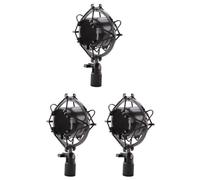 Kueohse 3X Universel 3KG Charge Invivable Mic Microphone Fixation de Choc Pince Support Stand Radio Studio Son Support D'Enregistrement Noir Professionnel