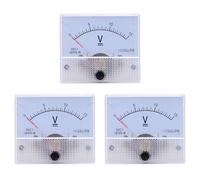 Kueohse 3X Voltmètre DC de Type Pointeur, Mètre de Panneau de Tension Analogique Mécanique 85C1 DC 0-15V