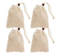 Kueohse 4 à savon, sachets à savon ramie, sachets à savon bio, pour faire mousser et sécher le savon