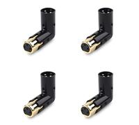 Kueohse 4 Adaptateur d'angle XLR 3 Broches Réglable Mâle à Adaptateur XLR à Angle Droit Adaptateur XLR à 90 Degrés