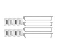 Kueohse 4 Barres de Réfrigérateur pour Camping-Car 12,44 à 22,63 Pouces, Tiges de Tension Réglables en Acier Inoxydable pour Réfrigérateur, Accessoires de Réfrigérateur pour Camping-Car