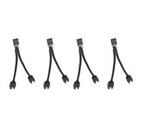 Kueohse 4 Pièces Carte Mère D'Ordinateur USB 2.0 9 Broches vers Double Câble D'Extension 9 Broches Répartiteur en Y Câble D'Extension Audio HD Noir