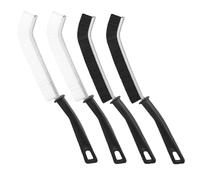 Kueohse 4 Pièces de Brosse de Nettoyage de Fissures à Poils Durs Trinketzy, Brosse Trinketzy, 2 Pièces Noires + 2 Pièces Blanches Trinketzy Brosse de Nettoyage de Fissures