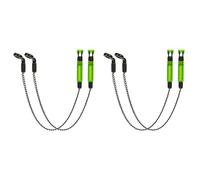 Kueohse 4 Pièces Détecteurs de Touche Pêche à la Carpe Balanceurs Bobines pour Indicateur D'Alarme de Pêche, Chaîne Alarme de Touche Outils de Pêche Vert