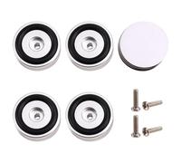 Kueohse 4 Pièces HiFi Platine Isolation Pieds Support Haut-Parleurs Pointes Coussinets Audio, pour Amplificateur/Haut-Parleur/Platine Vinyle 40X15mm Argent
