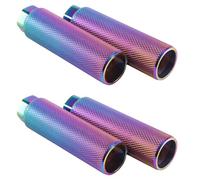 Kueohse 4 Pièces Repose-Pieds en Alliage D'Aluminium pour Vélo 3/8 Pouces Repose-Pieds-Levier Poignée Cylindrique Repose-Pieds D'Essieu Antidérapants