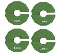 Kueohse 4 Plaques de Micro-Type pour Salle de Sport, Haltères, Poids Fractionné, Plaques de Poids Fractionné en Caoutchouc, Ouverture Supplémentaire 35 mm, 0,25 Kg