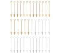 Kueohse 40 Barres de Porte-Clés à Perles, Outils de Barres de Perles Vierges pour Boucles d'oreilles, Colliers, Bracelets, Bricolage, Artisanat, Pendentif, Porte-Clés