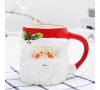 Kueohse 400Ml Tasse Dessin Animé Mignon Kawaii Tasse de NoëL 3D Tasse en CéRamique Lait Café Tasse à Eau Tasse